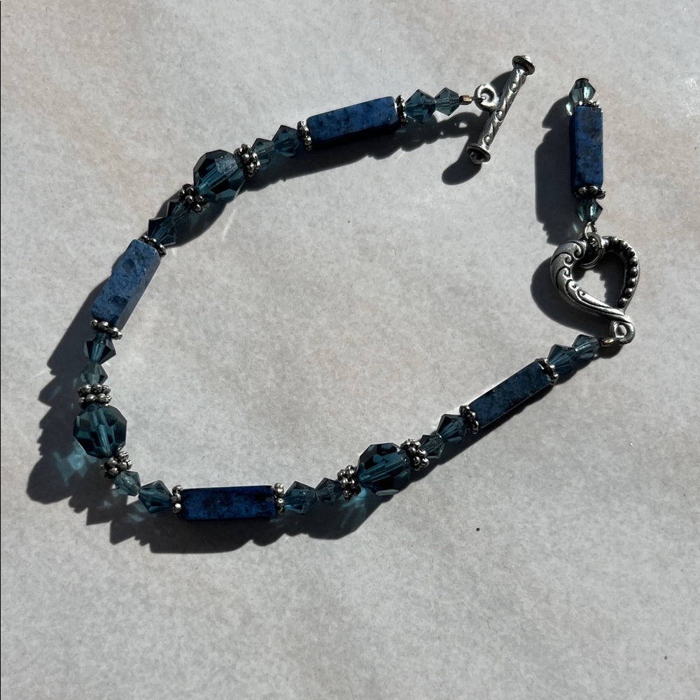 Elegant Blue and Silver Women's Bracelet